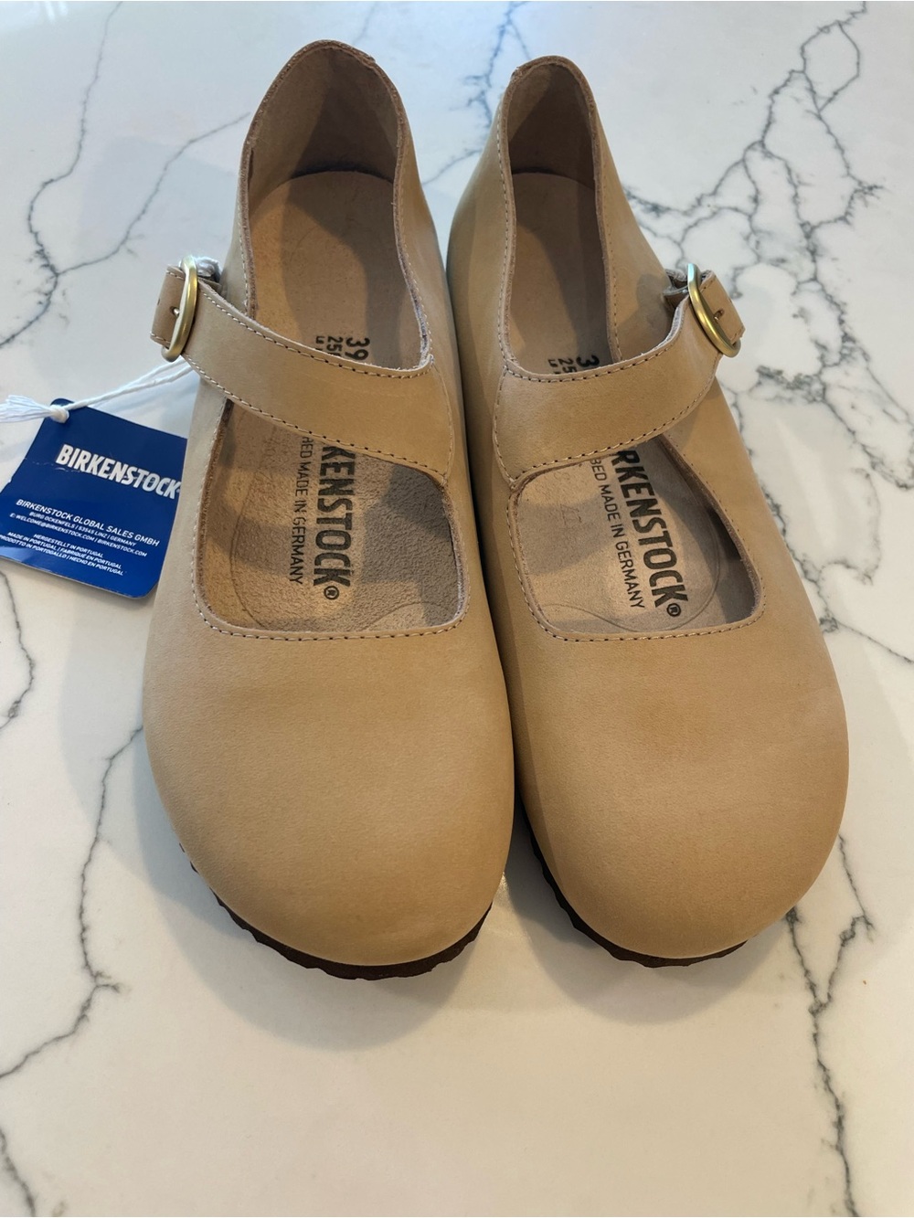 Birkenstock Tracy, Mary Jane Nubuck Leather Flats